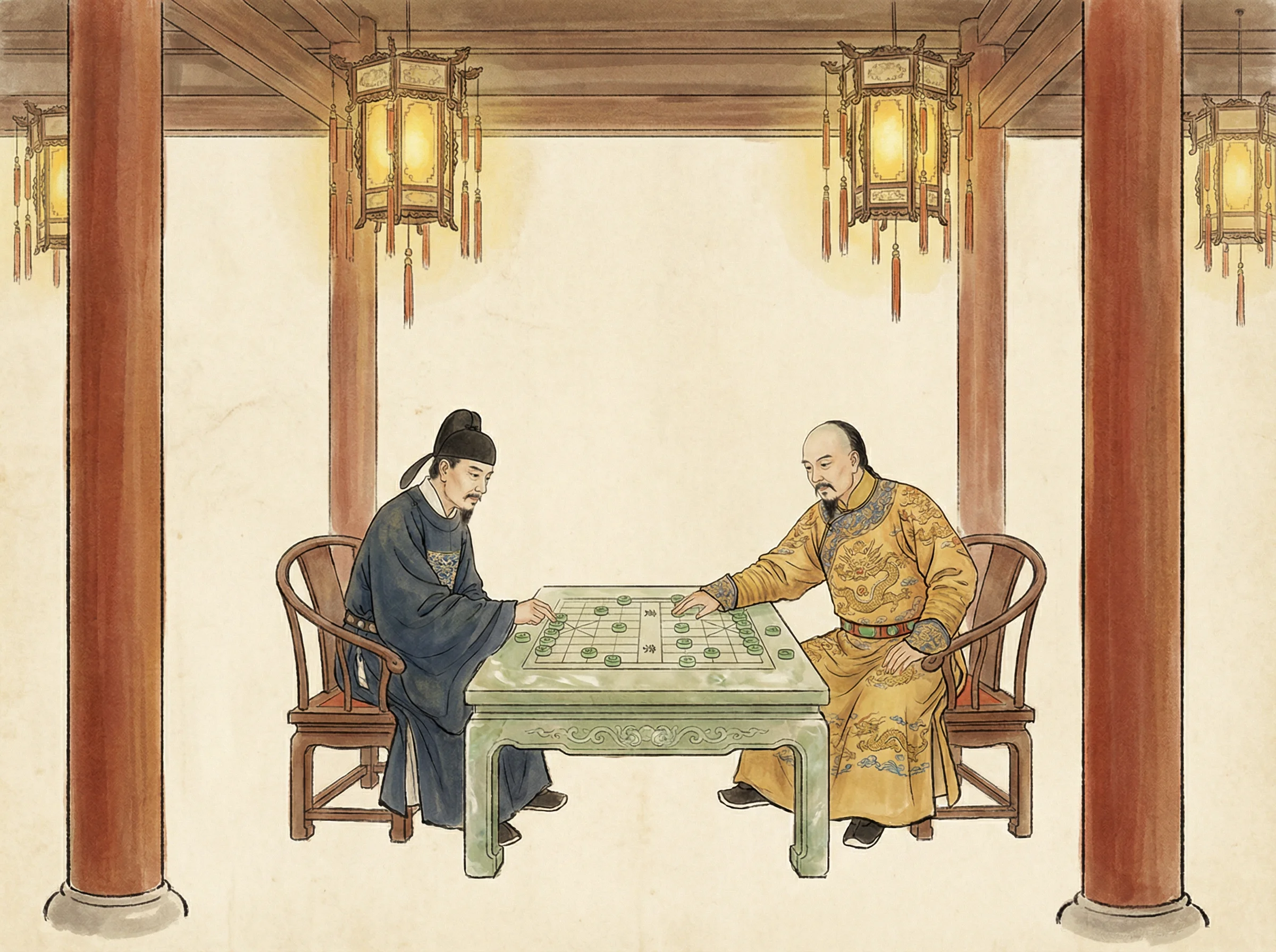 模拟皇帝与大臣在乾清宫御前对弈 斗地主wangzhi官网 的场景